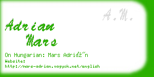 adrian mars business card